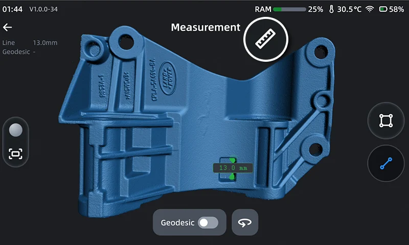 EinScan Rigil 29 08Model Measurement 1
